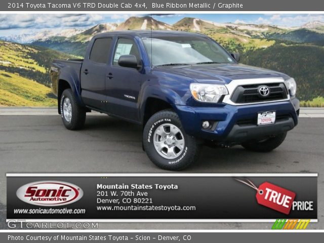 2014 Toyota Tacoma V6 TRD Double Cab 4x4 in Blue Ribbon Metallic