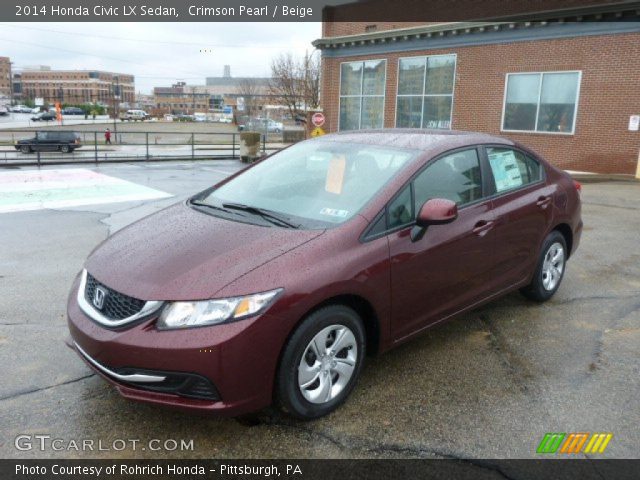 2014 Honda Civic LX Sedan in Crimson Pearl