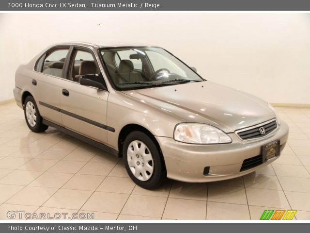 2000 Honda Civic LX Sedan in Titanium Metallic