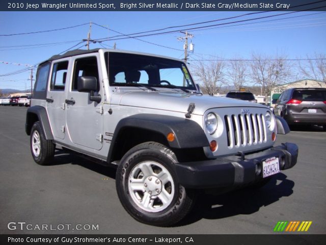 2010 Jeep Wrangler Unlimited Sport in Bright Silver Metallic