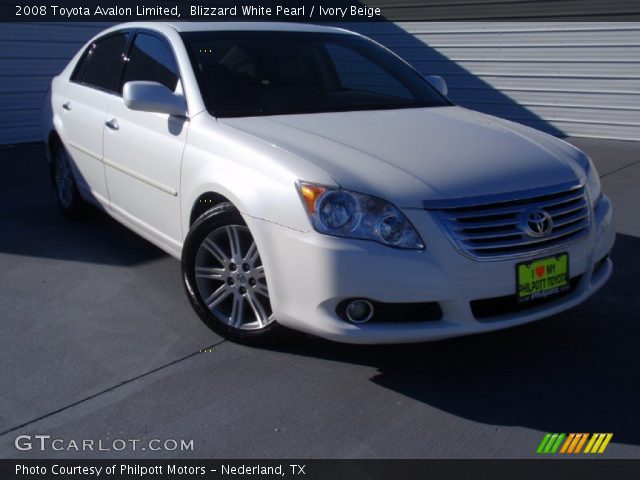 2008 Toyota Avalon Limited in Blizzard White Pearl