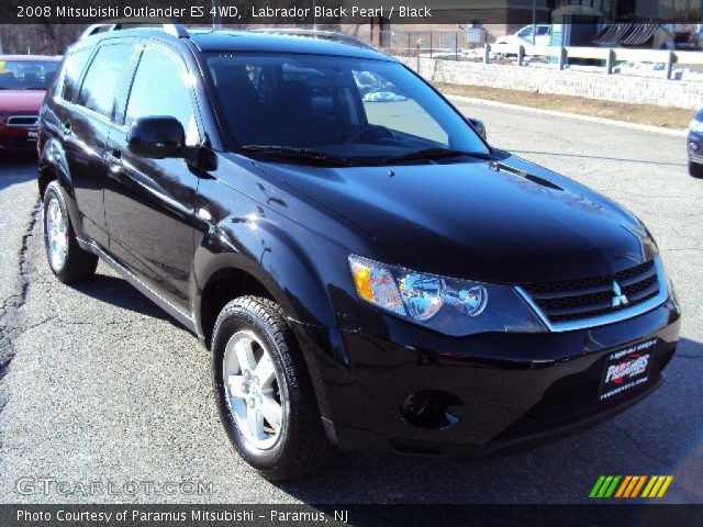 2008 Mitsubishi Outlander ES 4WD in Labrador Black Pearl