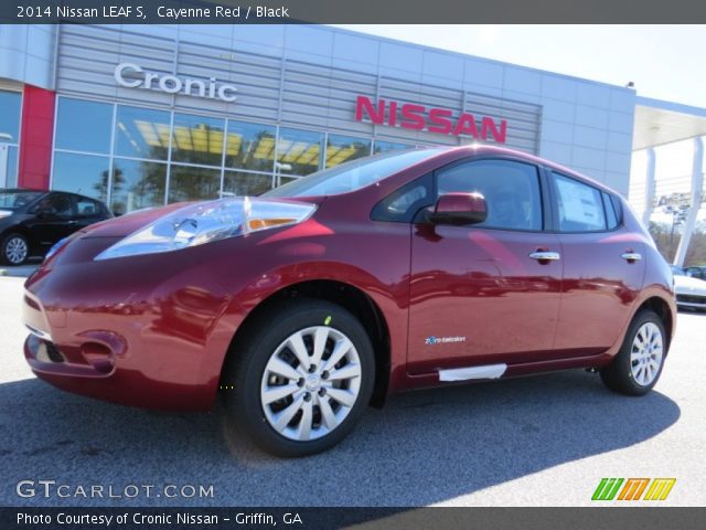 2014 Nissan LEAF S in Cayenne Red