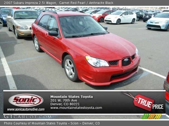 2007 Subaru Impreza 2.5i Wagon in Garnet Red Pearl