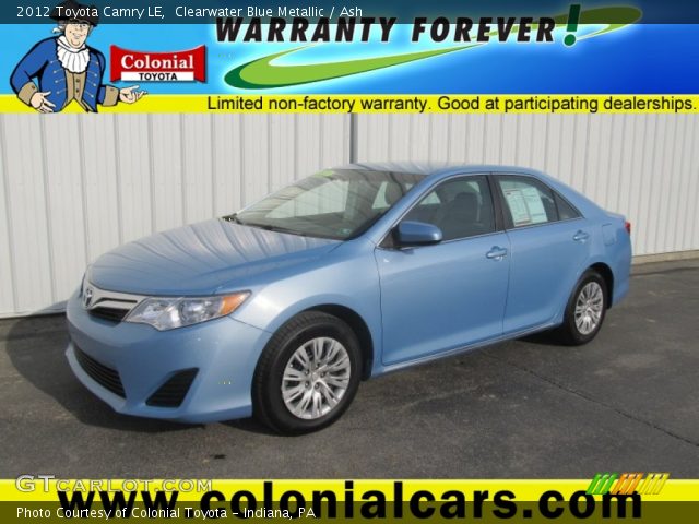 2012 Toyota Camry LE in Clearwater Blue Metallic