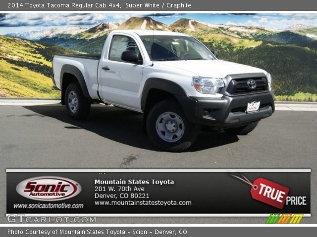 2014 Toyota Tacoma Regular Cab 4x4 in Super White