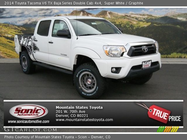2014 Toyota Tacoma V6 TX Baja Series Double Cab 4x4 in Super White