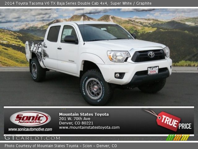 2014 Toyota Tacoma V6 TX Baja Series Double Cab 4x4 in Super White
