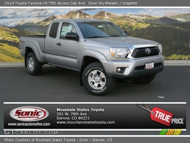 2014 Toyota Tacoma V6 TRD Access Cab 4x4 in Silver Sky Metallic