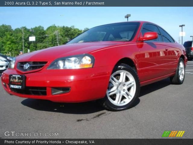 2003 Acura CL 3.2 Type S in San Marino Red