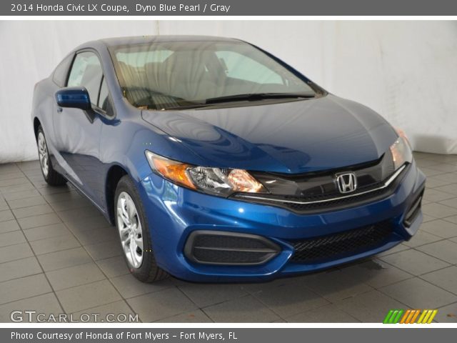 2014 Honda Civic LX Coupe in Dyno Blue Pearl
