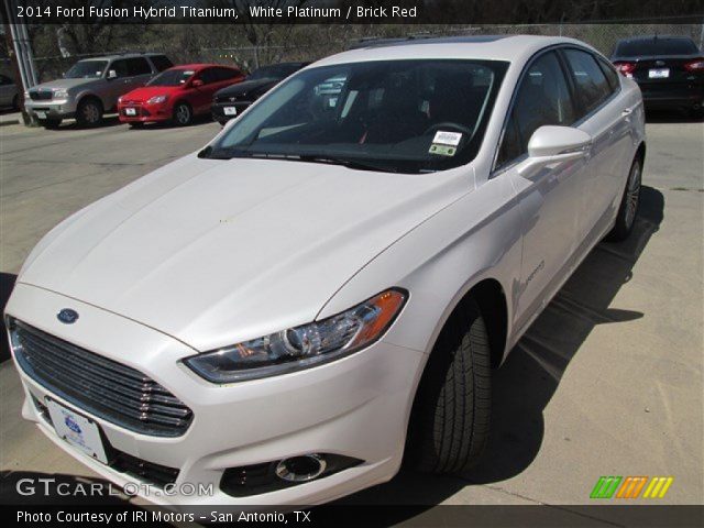 2014 Ford Fusion Hybrid Titanium in White Platinum