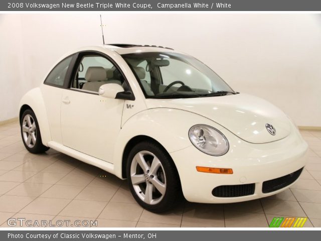 2008 Volkswagen New Beetle Triple White Coupe in Campanella White