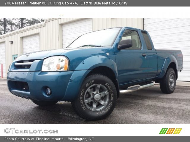 2004 Nissan Frontier XE V6 King Cab 4x4 in Electric Blue Metallic