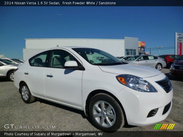 2014 Nissan Versa 1.6 SV Sedan in Fresh Powder White