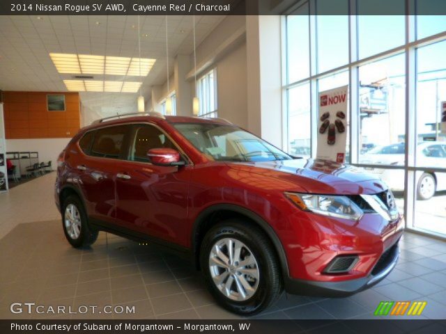 2014 Nissan Rogue SV AWD in Cayenne Red