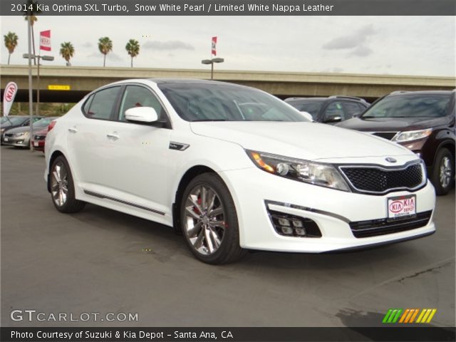 2014 Kia Optima SXL Turbo in Snow White Pearl