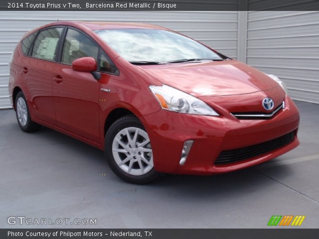 2014 Toyota Prius v Two in Barcelona Red Metallic