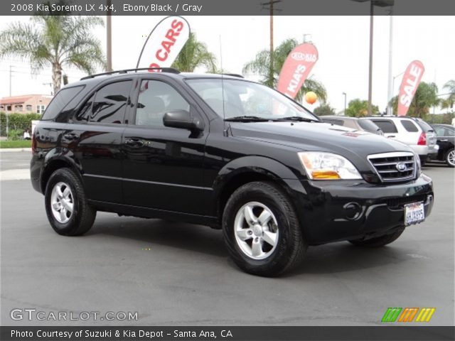 2008 Kia Sorento LX 4x4 in Ebony Black