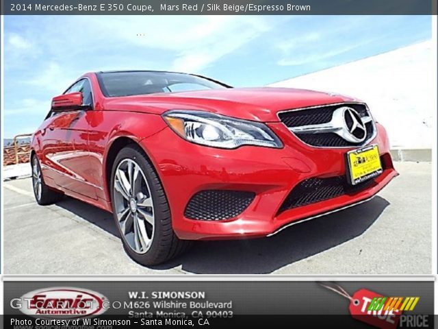 2014 Mercedes-Benz E 350 Coupe in Mars Red