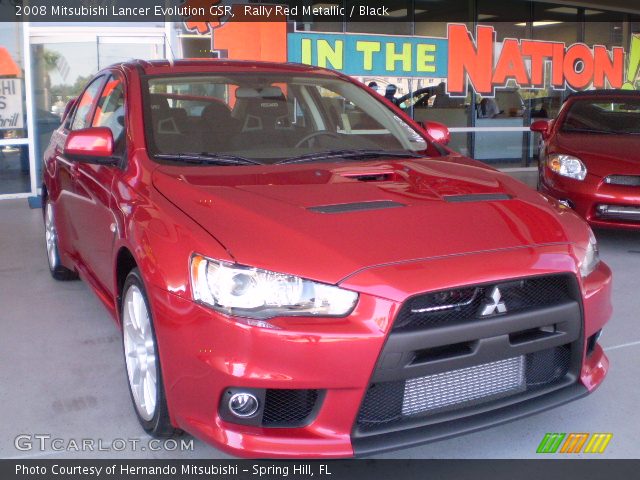 2008 Mitsubishi Lancer Evolution GSR in Rally Red Metallic