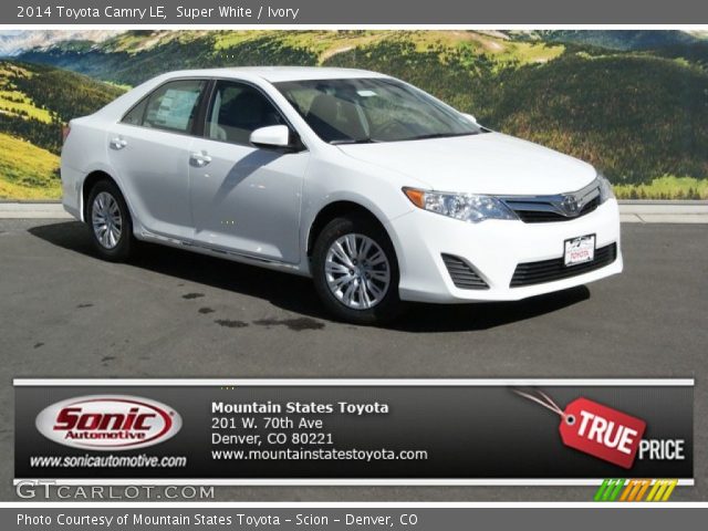 2014 Toyota Camry LE in Super White