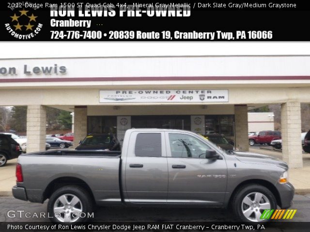 2012 Dodge Ram 1500 ST Quad Cab 4x4 in Mineral Gray Metallic