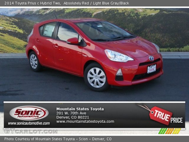 2014 Toyota Prius c Hybrid Two in Absolutely Red