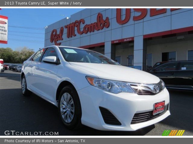 2013 Toyota Camry LE in Super White