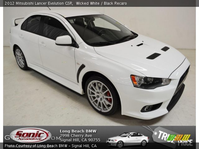 2012 Mitsubishi Lancer Evolution GSR in Wicked White