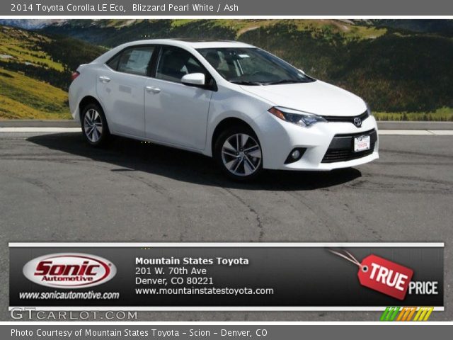 2014 Toyota Corolla LE Eco in Blizzard Pearl White