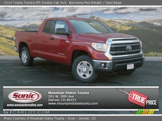 2014 Toyota Tundra SR5 Double Cab 4x4 in Barcelona Red Metallic
