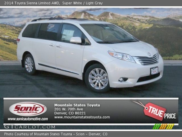 2014 Toyota Sienna Limited AWD in Super White