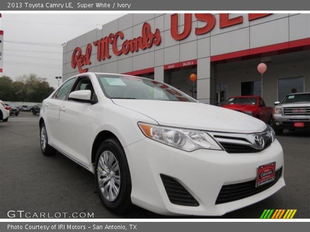 2013 Toyota Camry LE in Super White