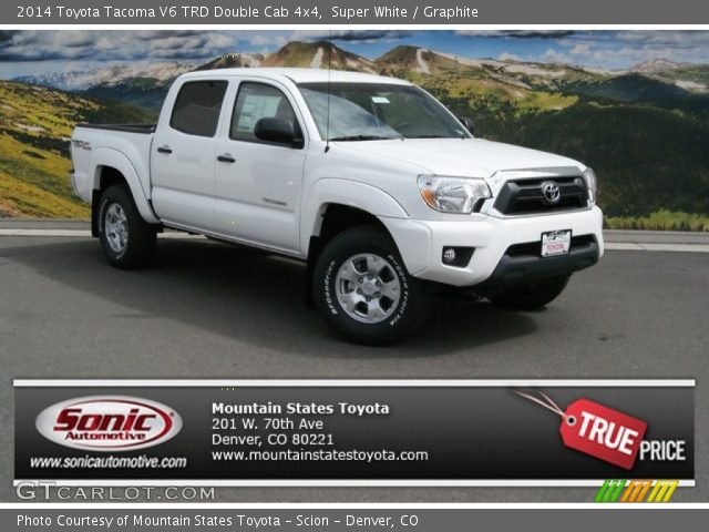 2014 Toyota Tacoma V6 TRD Double Cab 4x4 in Super White