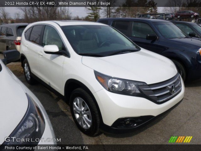 2012 Honda CR-V EX 4WD in White Diamond Pearl