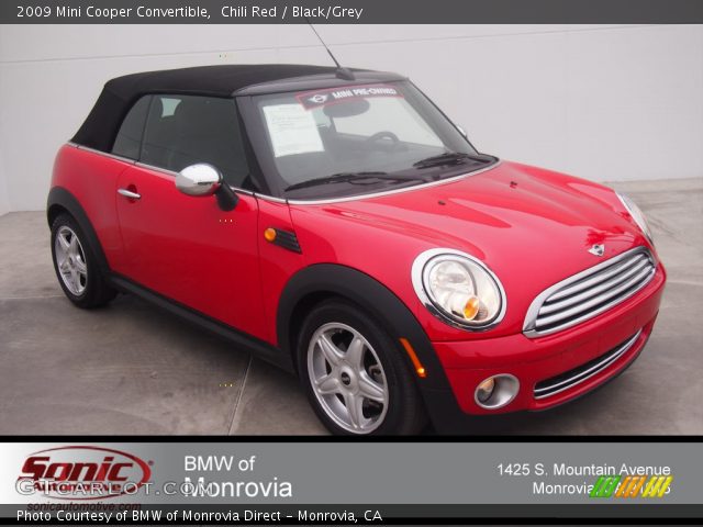 2009 Mini Cooper Convertible in Chili Red