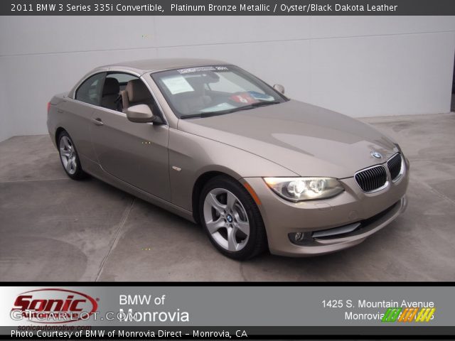 2011 BMW 3 Series 335i Convertible in Platinum Bronze Metallic
