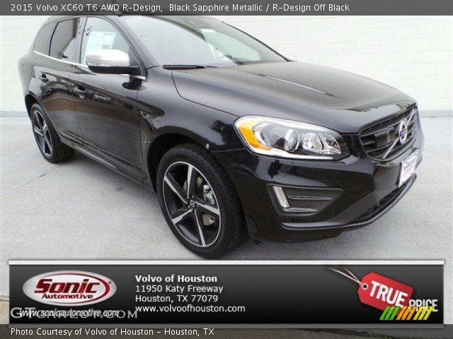 2015 Volvo XC60 T6 AWD R-Design in Black Sapphire Metallic