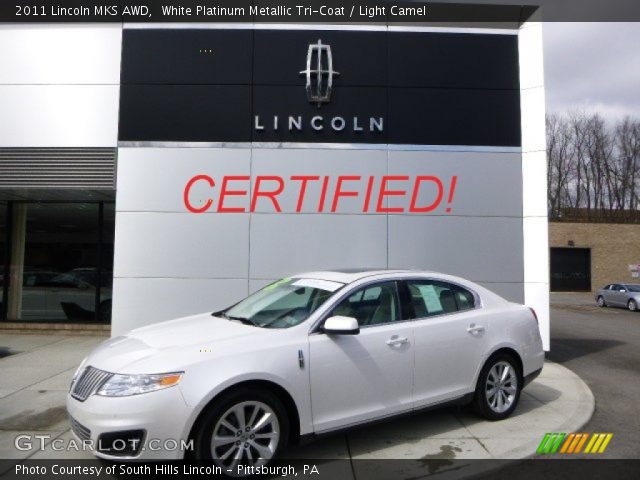 2011 Lincoln MKS AWD in White Platinum Metallic Tri-Coat