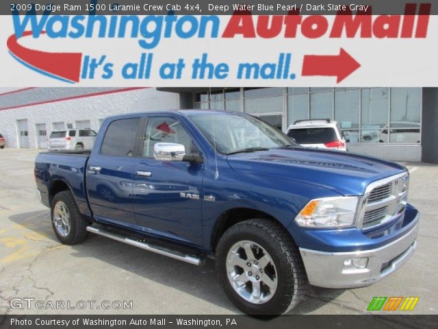 2009 Dodge Ram 1500 Laramie Crew Cab 4x4 in Deep Water Blue Pearl
