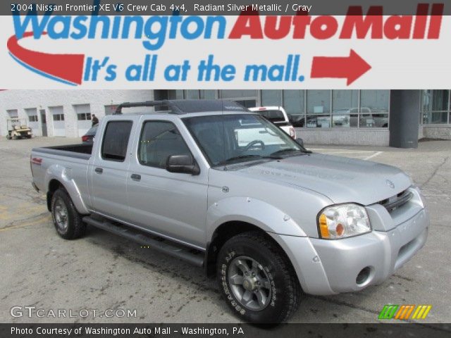 2004 Nissan Frontier XE V6 Crew Cab 4x4 in Radiant Silver Metallic