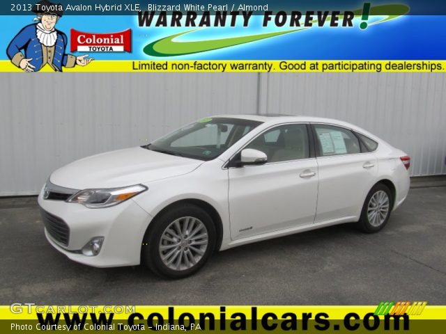2013 Toyota Avalon Hybrid XLE in Blizzard White Pearl