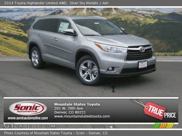 2014 Toyota Highlander Limited AWD in Silver Sky Metallic