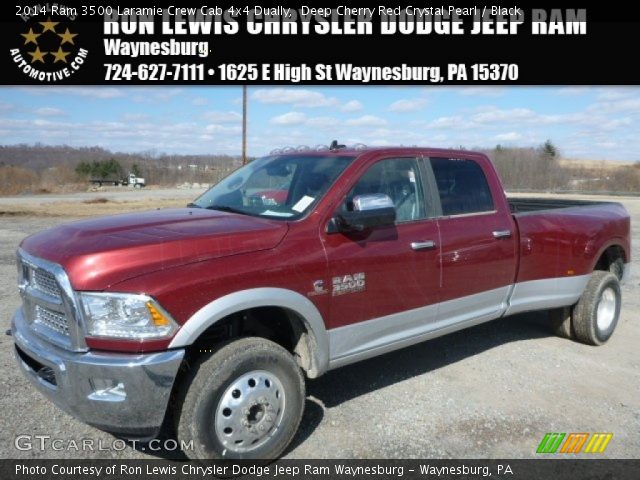 2014 Ram 3500 Laramie Crew Cab 4x4 Dually in Deep Cherry Red Crystal Pearl