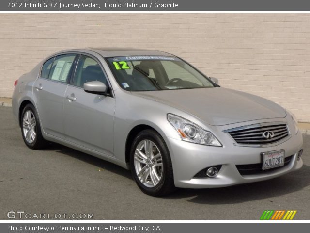 2012 Infiniti G 37 Journey Sedan in Liquid Platinum