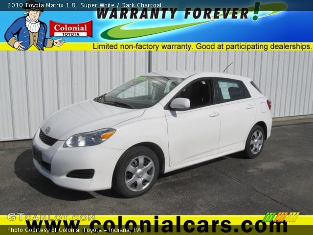 2010 Toyota Matrix 1.8 in Super White