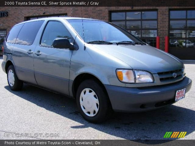 2000 Toyota Sienna CE in Silver Spruce Metallic