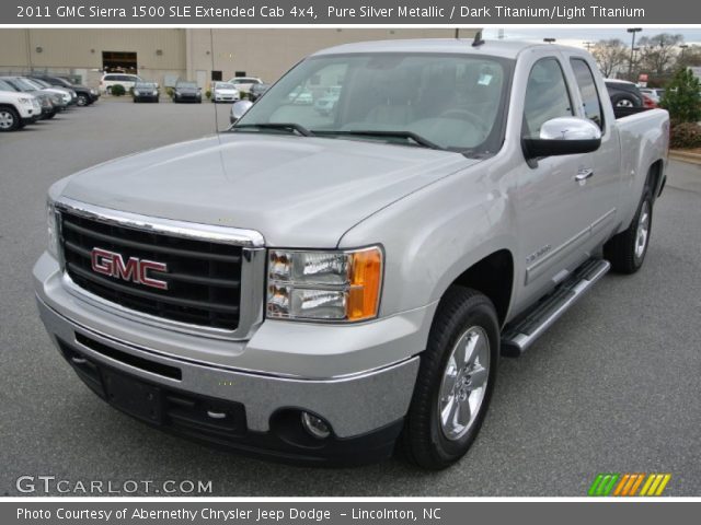 2011 GMC Sierra 1500 SLE Extended Cab 4x4 in Pure Silver Metallic