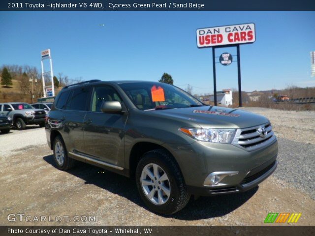2011 Toyota Highlander V6 4WD in Cypress Green Pearl